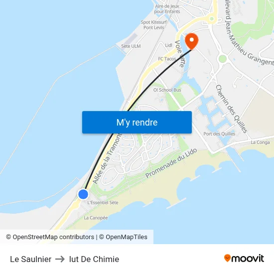 Le Saulnier to Iut De Chimie map