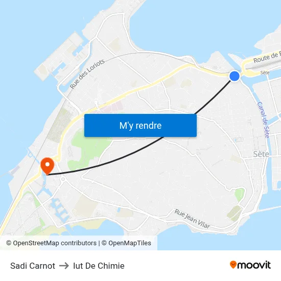 Sadi Carnot to Iut De Chimie map