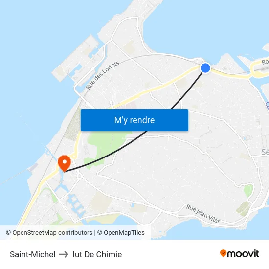Saint-Michel to Iut De Chimie map