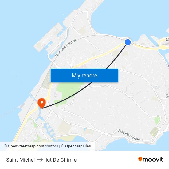 Saint-Michel to Iut De Chimie map