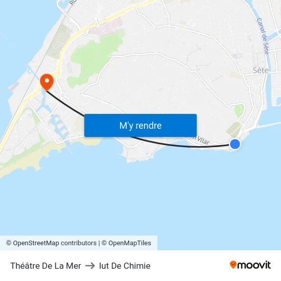Théâtre De La Mer to Iut De Chimie map