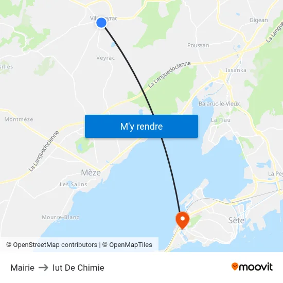 Mairie to Iut De Chimie map