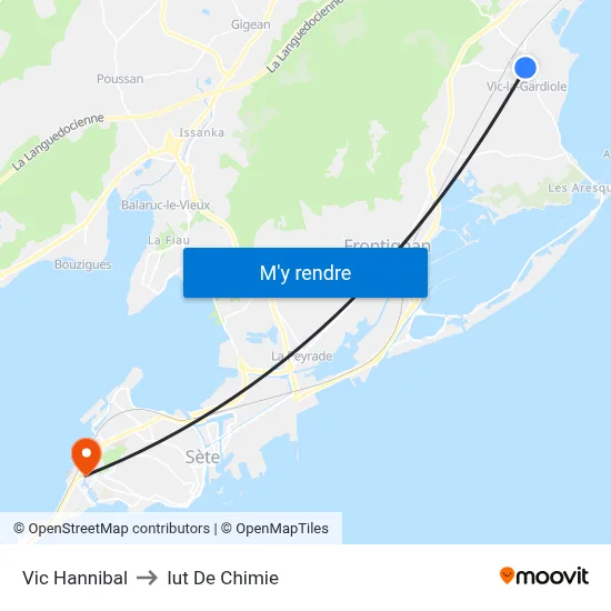 Vic Hannibal to Iut De Chimie map