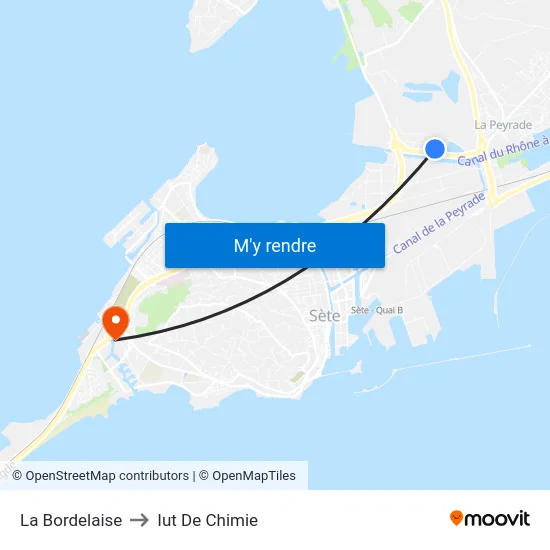 La Bordelaise to Iut De Chimie map