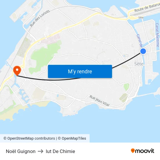 Noël Guignon to Iut De Chimie map