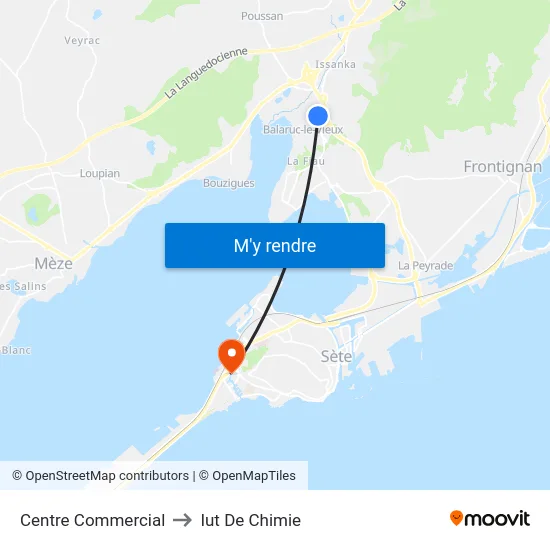 Centre Commercial to Iut De Chimie map