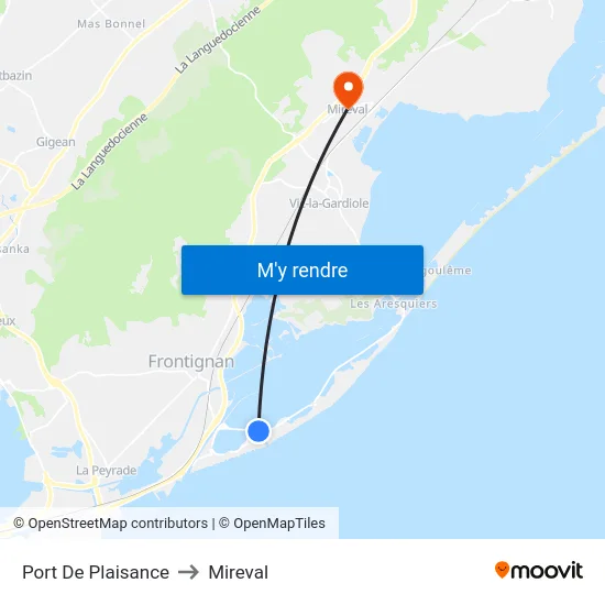 Port De Plaisance to Mireval map