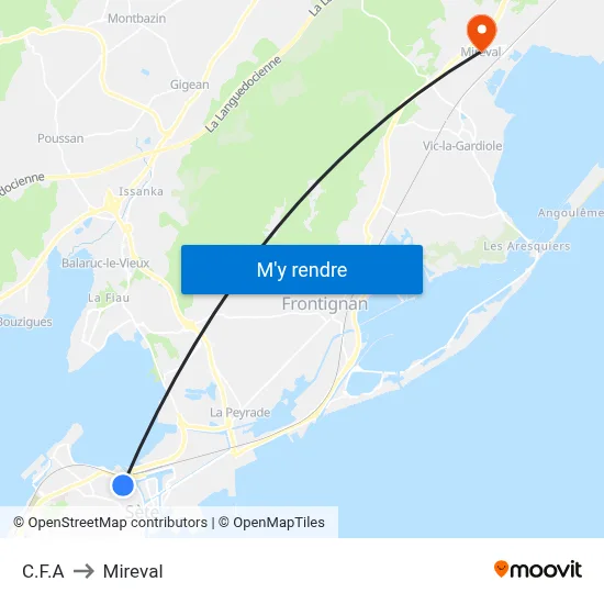 C.F.A to Mireval map