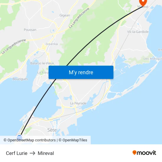 Cerf Lurie to Mireval map