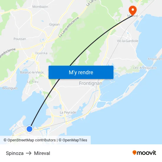 Spinoza to Mireval map
