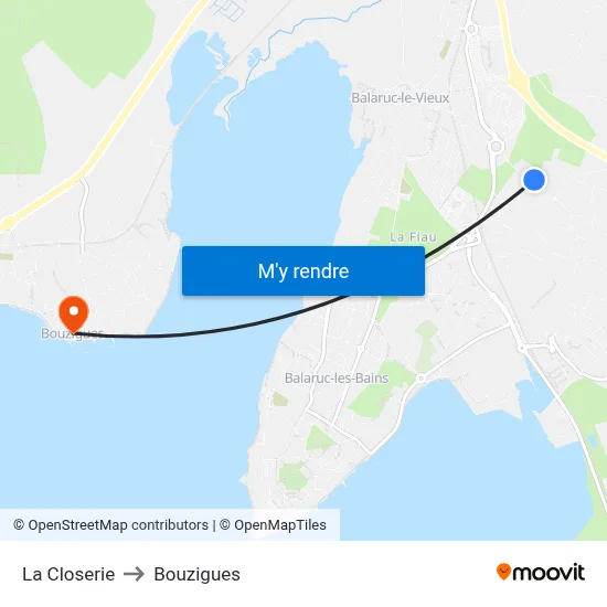 La Closerie to Bouzigues map