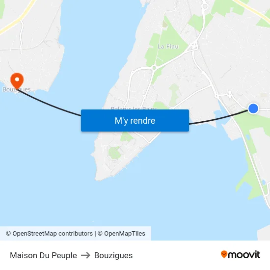 Maison Du Peuple to Bouzigues map