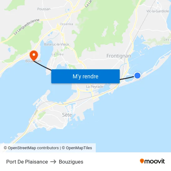 Port De Plaisance to Bouzigues map