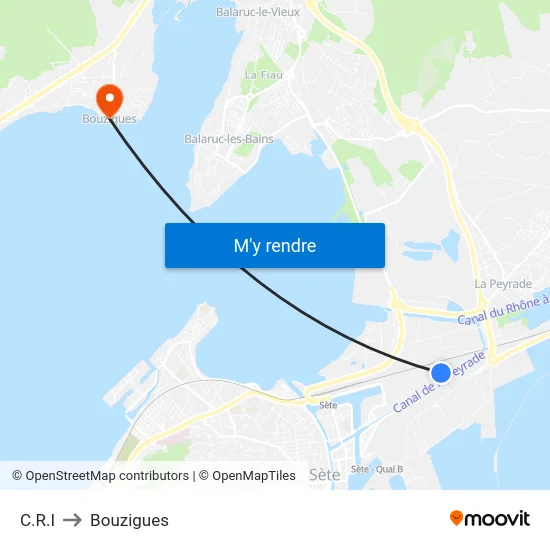 C.R.I to Bouzigues map