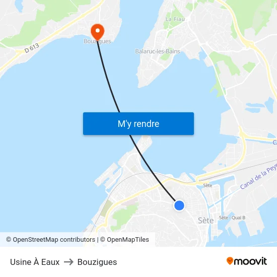 Usine À Eaux to Bouzigues map