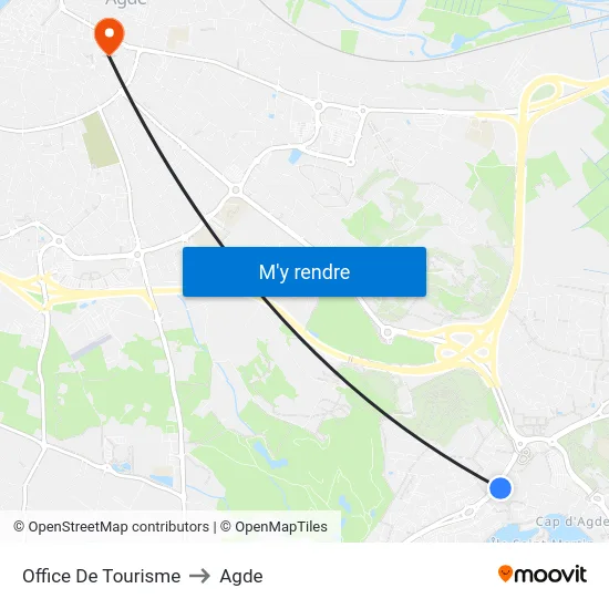 Office De Tourisme to Agde map
