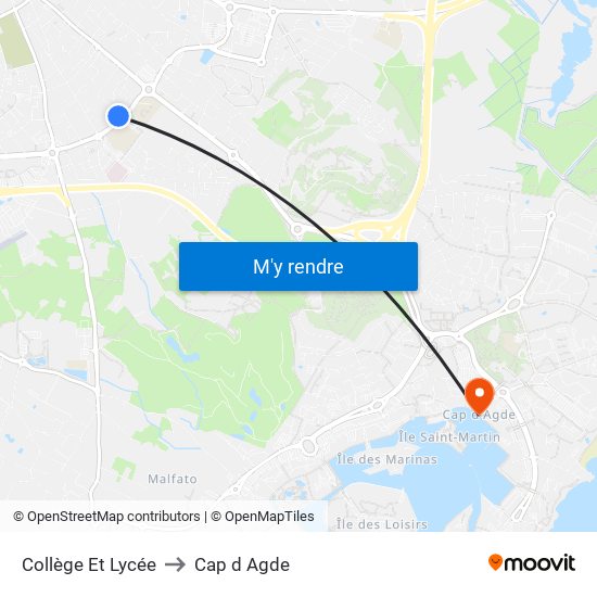Collège Et Lycée to Cap d Agde map
