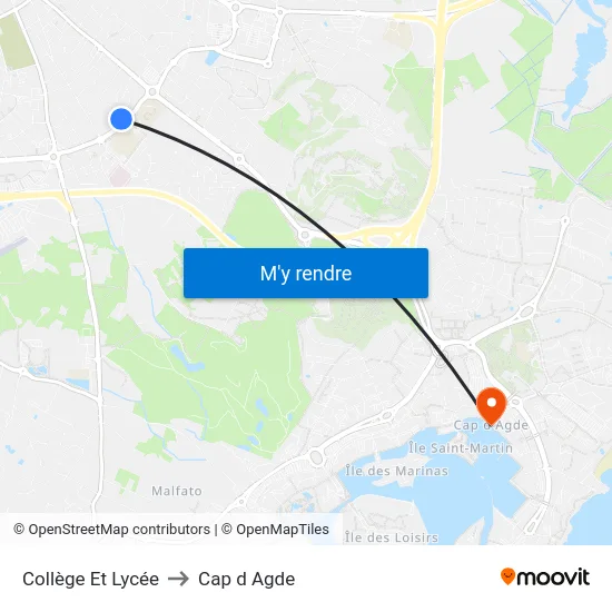 Collège Et Lycée to Cap d Agde map