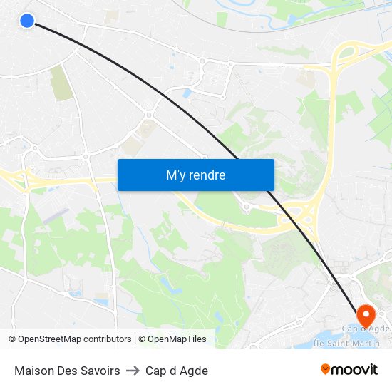 Maison Des Savoirs to Cap d Agde map