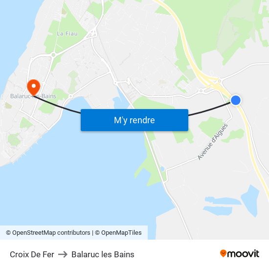 Croix De Fer to Balaruc les Bains map