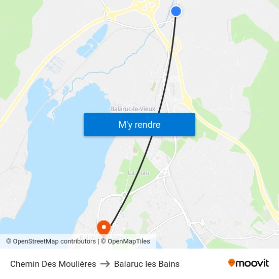 Chemin Des Moulières to Balaruc les Bains map
