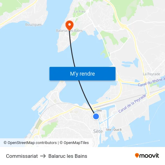 Commissariat to Balaruc les Bains map