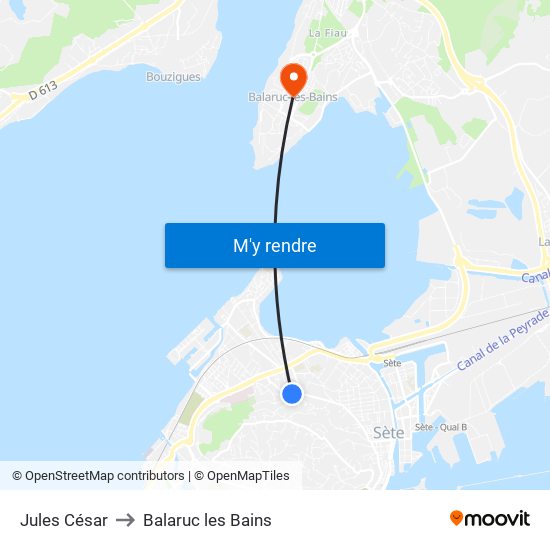 Jules César to Balaruc les Bains map