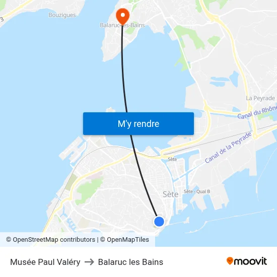 Musée Paul Valéry to Balaruc les Bains map