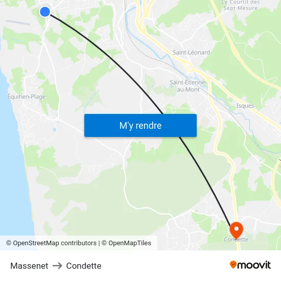 Massenet to Condette map