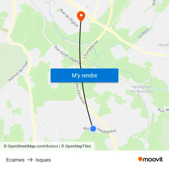 Ecames to Isques map