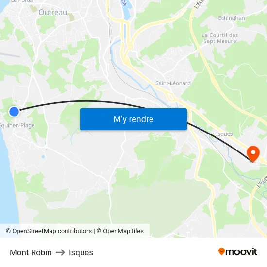 Mont Robin to Isques map