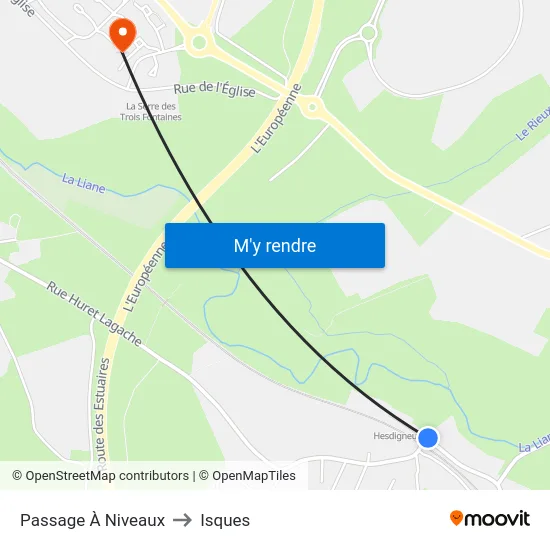 Passage À Niveaux to Isques map