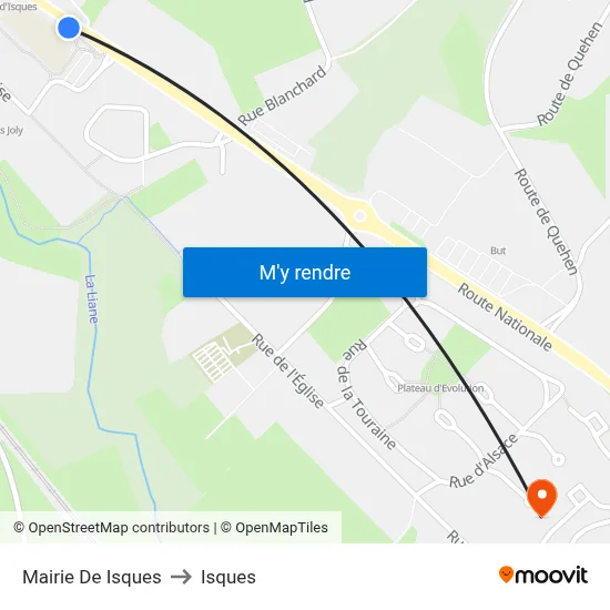 Mairie De Isques to Isques map