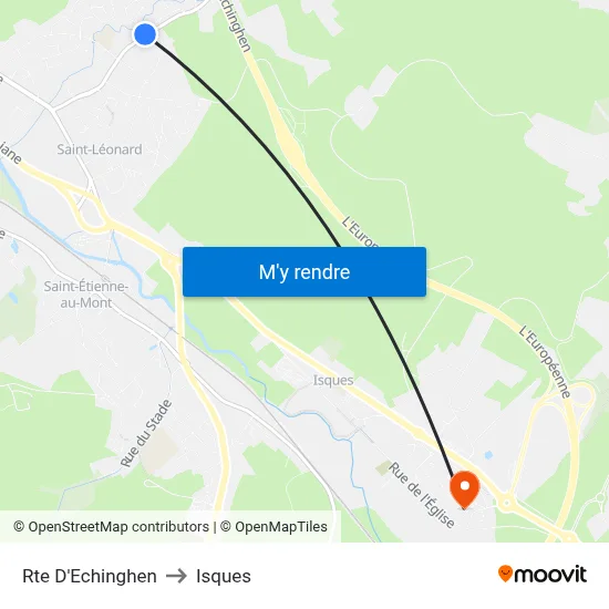 Rte D'Echinghen to Isques map