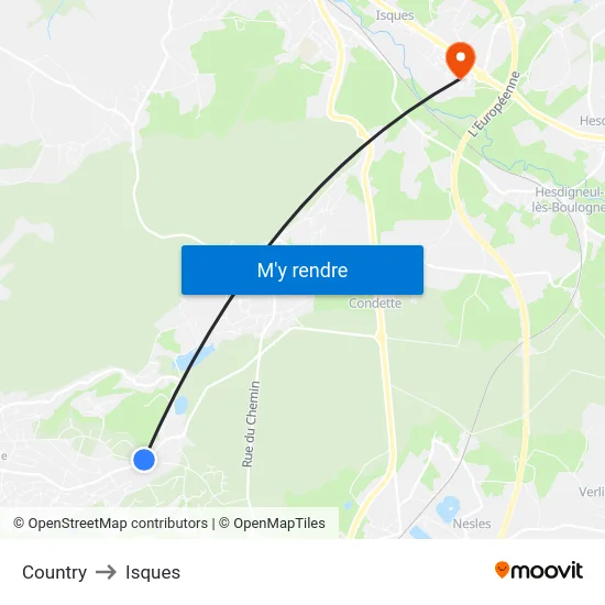 Country to Isques map