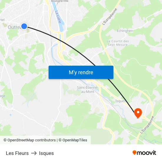 Les Fleurs to Isques map