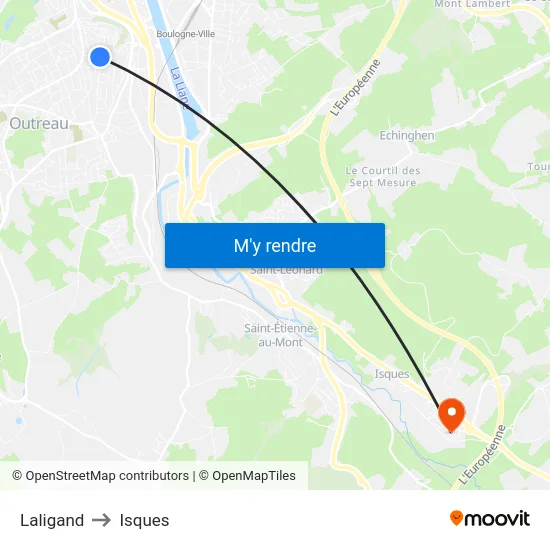 Laligand to Isques map