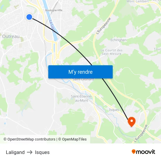 Laligand to Isques map