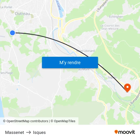 Massenet to Isques map