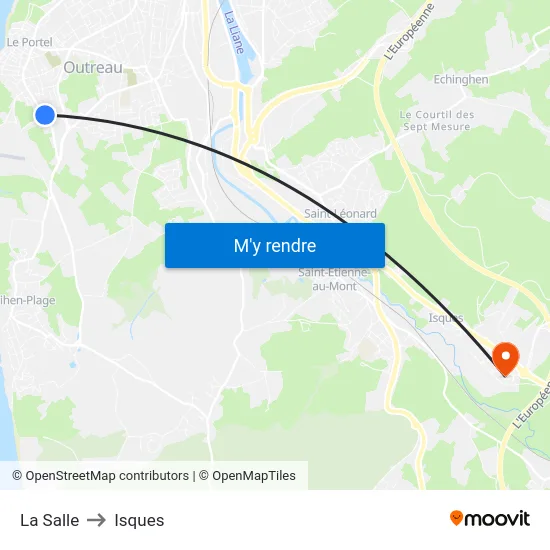 La Salle to Isques map