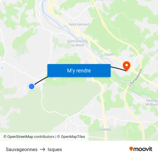 Sauvageonnes to Isques map