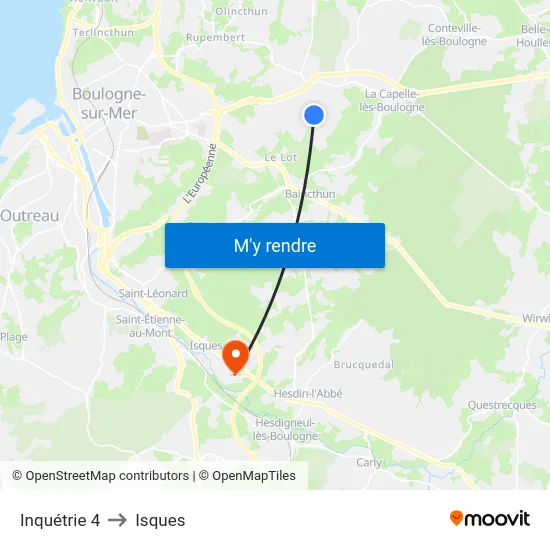 Inquétrie 4 to Isques map