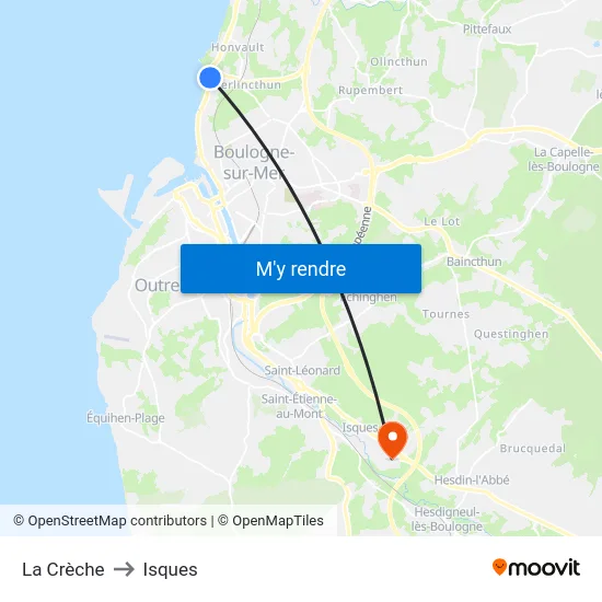 La Crèche to Isques map