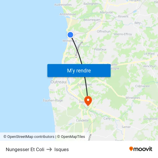 Nungesser Et Coli to Isques map
