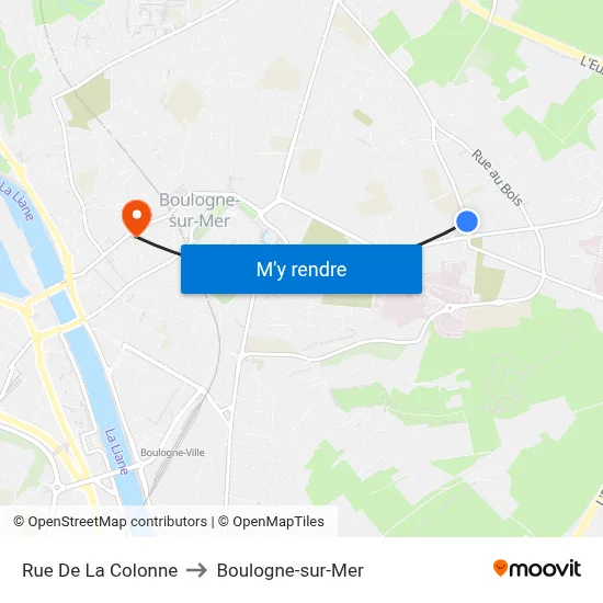 Rue De La Colonne to Boulogne-sur-Mer map