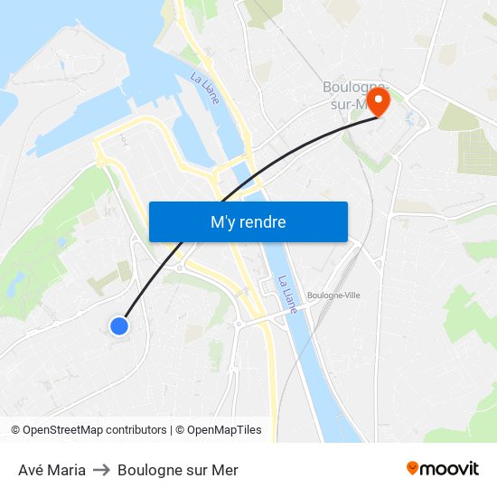 Avé Maria to Boulogne sur Mer map