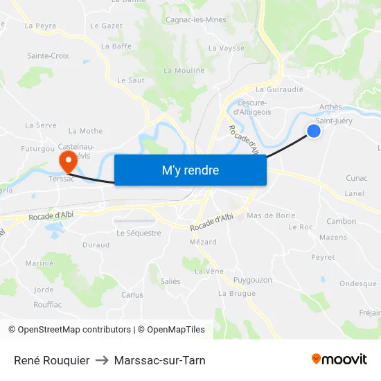 René Rouquier to Marssac-sur-Tarn map