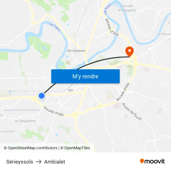 Sérieyssols to Ambialet map