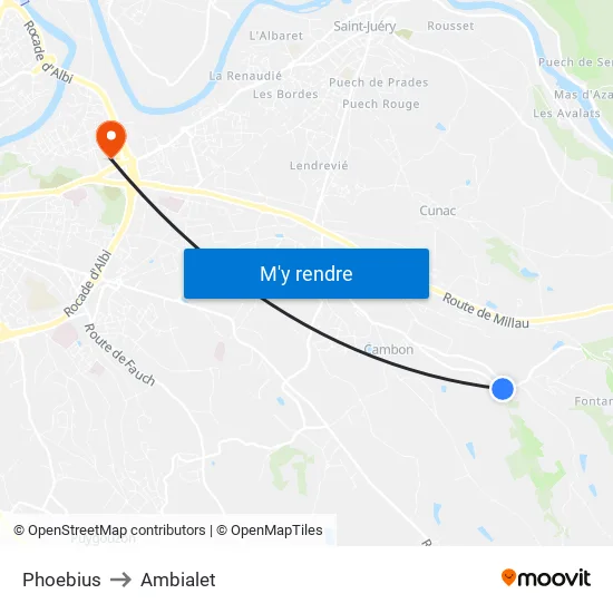 Phoebius to Ambialet map
