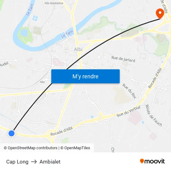 Cap Long to Ambialet map